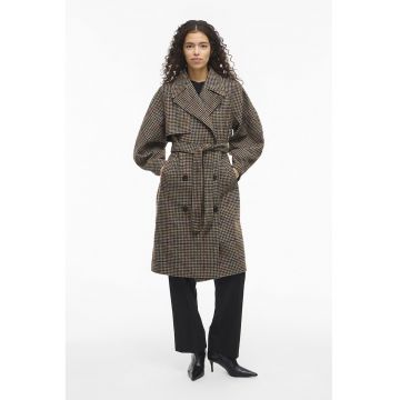 Haina din amestec de lana cu doua randuri de nasturi