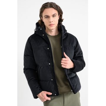 Jacheta bufanta din reiat cu gluga