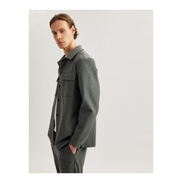 Jacheta-camasa cu buzunare pe piept si capse