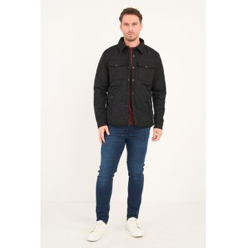 Jacheta cu buzunare cu capse