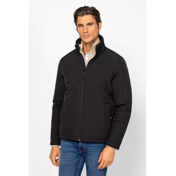 Jacheta cu fermoar si guler scurt