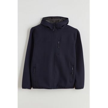 Jacheta cu gluga si buzunar pe piept