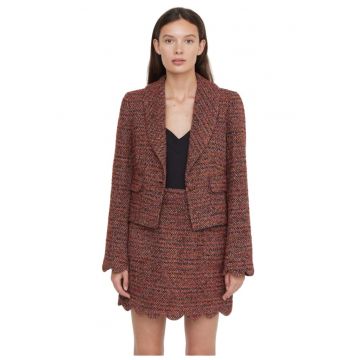 Jacheta dama  Violaine - scurt - maro - acril-bumbac-poliester-viscoza
