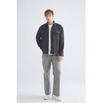 Jacheta din reiat cu buzunare pe piept