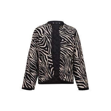 Jacheta fara inchidere cu imprimeu leopard