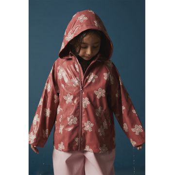 Jacheta impermeabila cu model floral