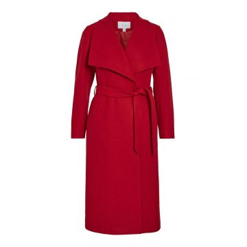 Palton dama -  model MAC - 50% poliester - 10% lana - rosu