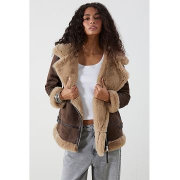 Palton de blana shearling sintetica