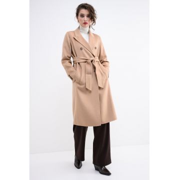 Palton de lana cu doua randuri de nasturi