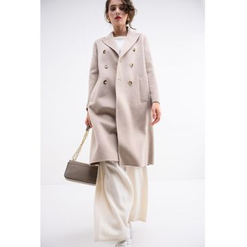 Palton de lana cu doua randuri de nasturi