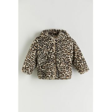 Palton de plus cu anumal print