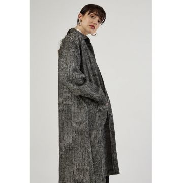 Palton din amestec de lana cu capse