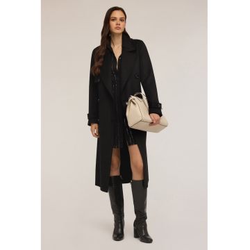 Palton lung cu nasturi