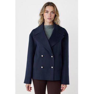 Palton scurt cu doua randuri de nasturi