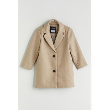 Palton uni cu nasturi