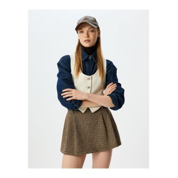 Vesta crop cu nasturi