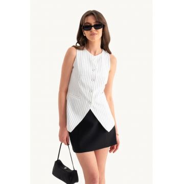 Vesta cu imprimeu cu dungi