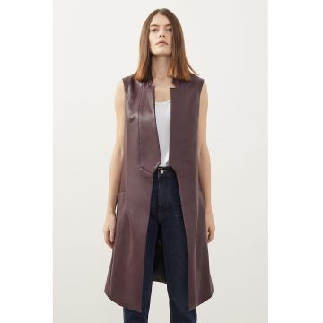 Vesta din piele ecologica cu fermoar - fara inchidere