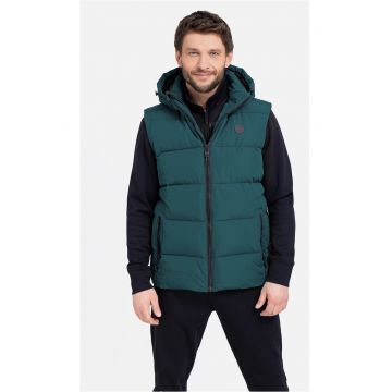 Vesta matlasata cu gluga  V-Egon - pentru barbati - torquaz