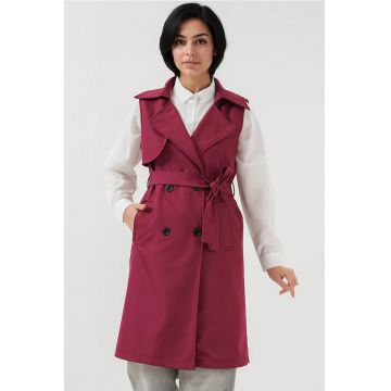 Vesta midi dama  poliester - rosu