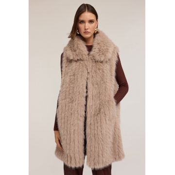 Vesta supradimensionata cu blana sintetica