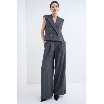 Vesta supradimensionata din amestec de lana virgina