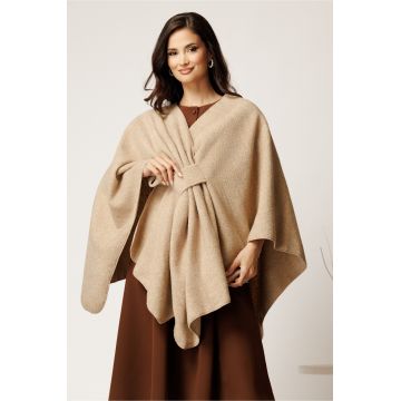 Capa lejera bej din bucle cu inchidere petrecuta