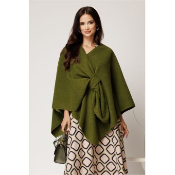 Capa lejera kaki din bucle cu inchidere petrecuta