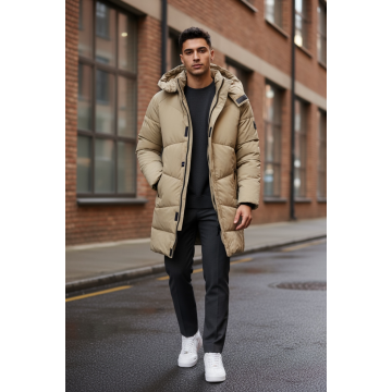 Geaca barbati groasa de iarna  bej M25