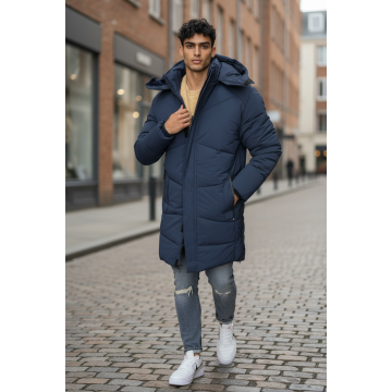 Geaca barbati groasa de iarna  bleumarin M25