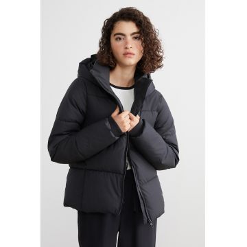 Geaca cu fermoar - vatelina si gluga