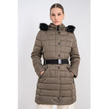 Geaca cu vatelina - garnitura cu blana sintetica si gluga Anemone