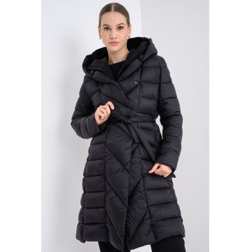 Geaca cu vatelina - gluga si aspect matlasat Adina