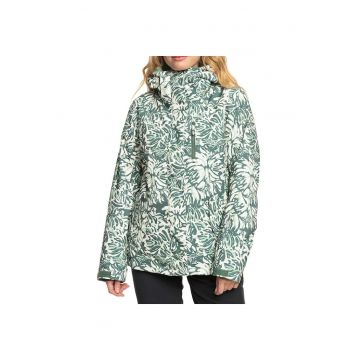 Geaca de schi si snowboard  impermeabila - respirabila - verde - poliester - set cu gluga detasabila