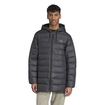 Geaca matlasata cu gluga si detaliu monograma