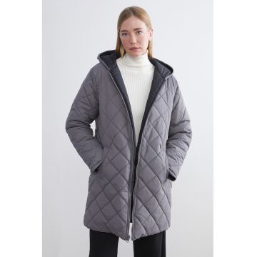 Geaca reversibila cu gluga