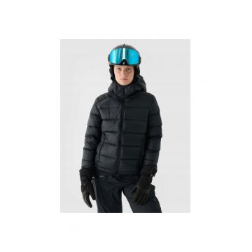 Geaca Ski Dama  Puf Rata 90/10 Negru Impermeabila Marimi XS-XXL