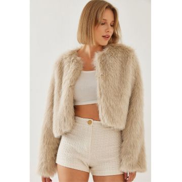Haina crop din blana artificiala Lucci -