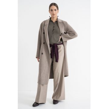 Haina din amestec de lana cu revere decupate