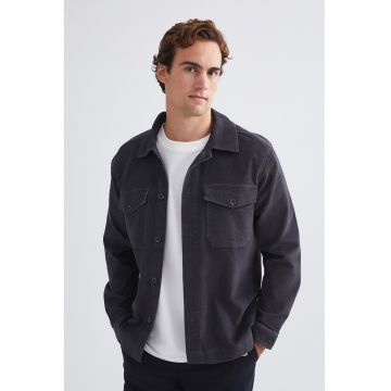 Jacheta-camasa regular-fit din reiat SouthBlue