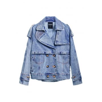 Jacheta de blugi dama  25SWED57 - Bumbac - Albastru