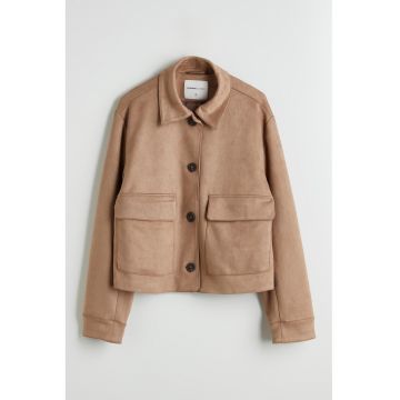 Jacheta lejera de piele intoarsa sintetica