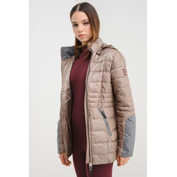 Jacheta matlasata cu fermoar si gluga Belete