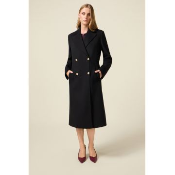 Palton lung cu doua randuri de nasturi