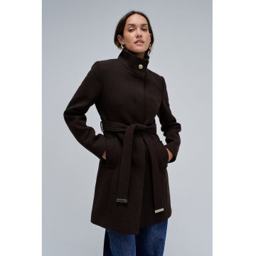 Palton slim fit din amestec de lana Grace