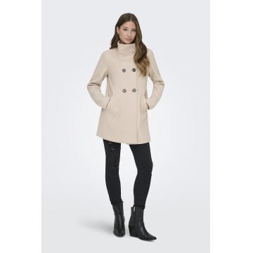 Palton uni cu buzunare