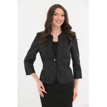 Sacou negru din brocard