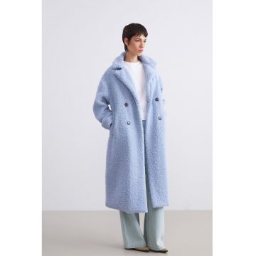 Trenci lung pufos cu nasturi