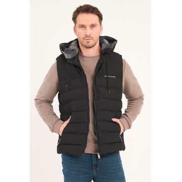 Vesta cu fermoar - vatelina si gluga