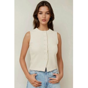 Vesta dama -  bej - bumbac
